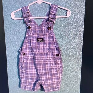 OshKosh B'gosh Purple Plaid Kids Overalls